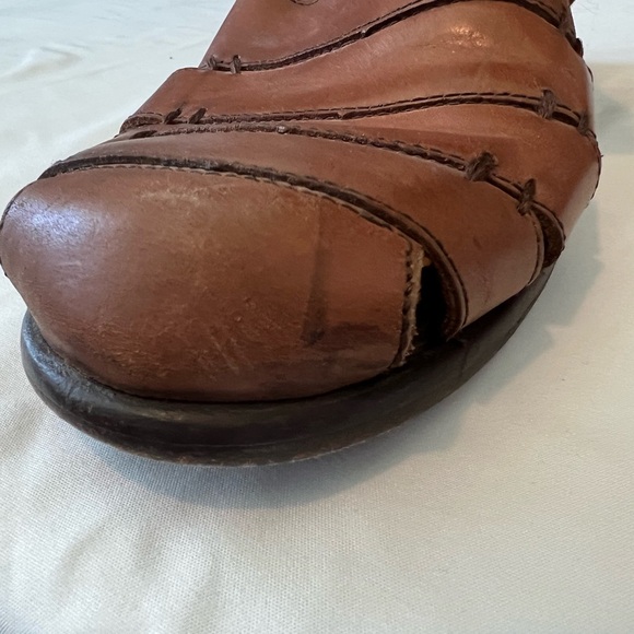 Bass Muzi Men’s Leather Fisherman Sandals Brown Size 11.5M Made in Brazil - Picture 7 of 14